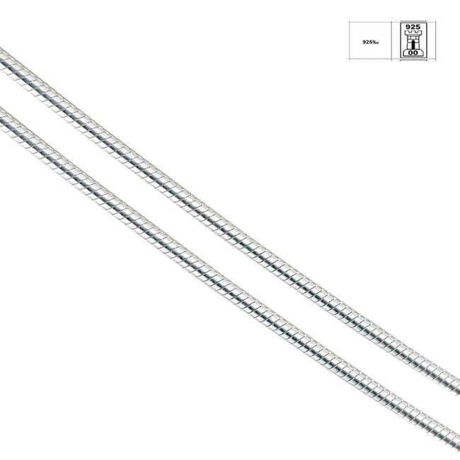 Lant argint simplu 45 cm Alora