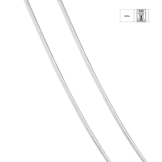 Lant argint la baza gatului 40 cm