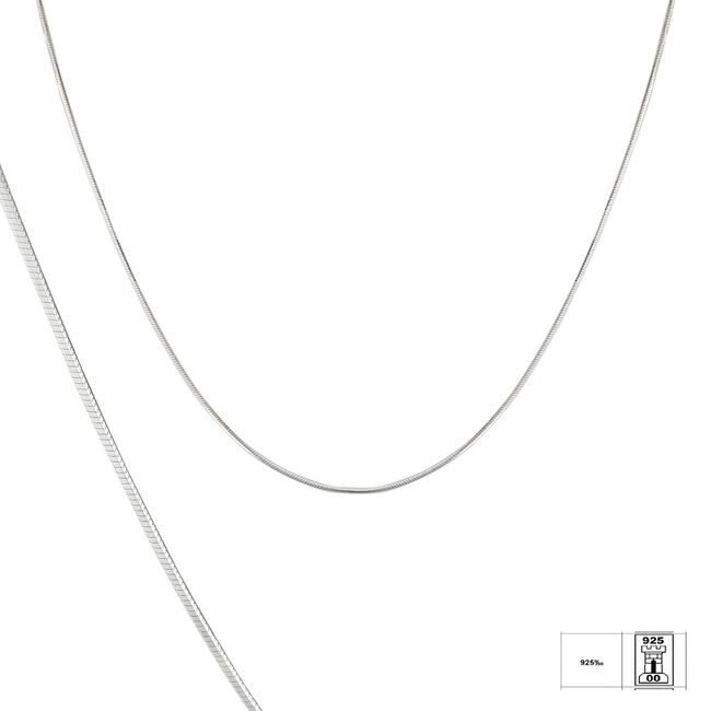 Lant argint simplu 50 cm Lia