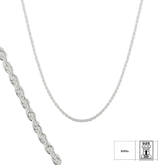 Lant argint simplu 45 cm Zora