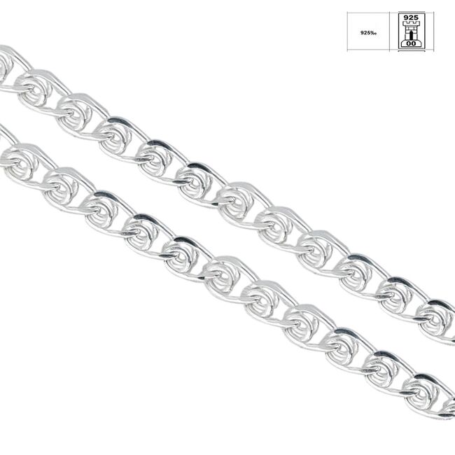 Lant argint simplu zale 45 cm Elias