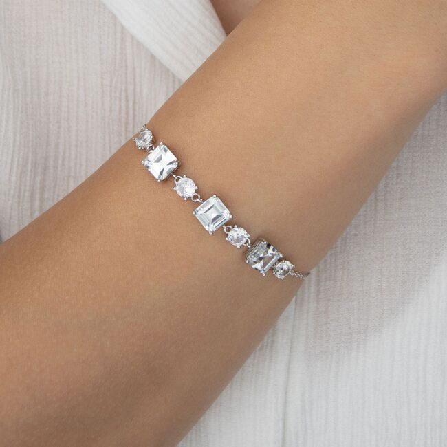 Bratara argint zirconii patrate Thia