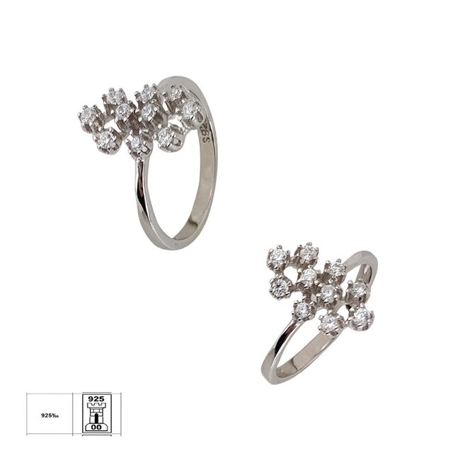 Inel argint elegant zirconii Thia marimea 58