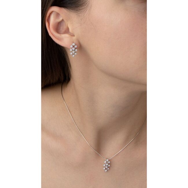 Set argint eleganti cu zirconii Thia