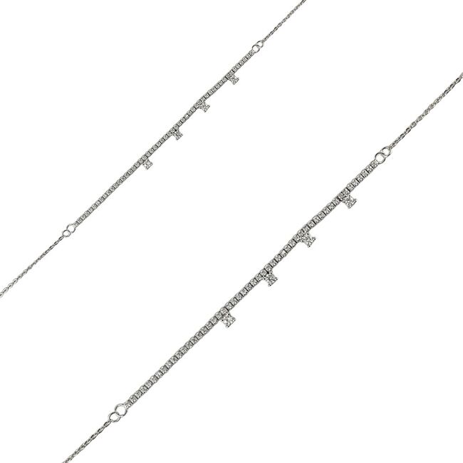 Bratara argint semitennis Thia