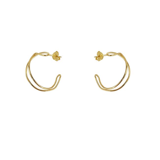 Cercei argint rotunzi auriu  Thia