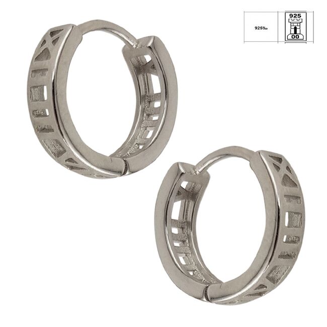 Cercei argint cu cifre romane Thia