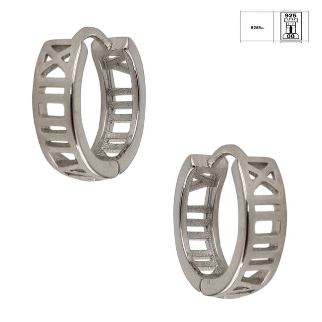 Cercei argint cu cifre romane Thia