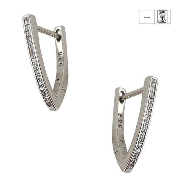 Cercei argint eleganti Thia cu zirconiu