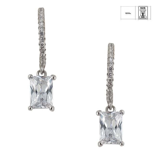 Cercei argint eleganti cu zirconiu  Thia