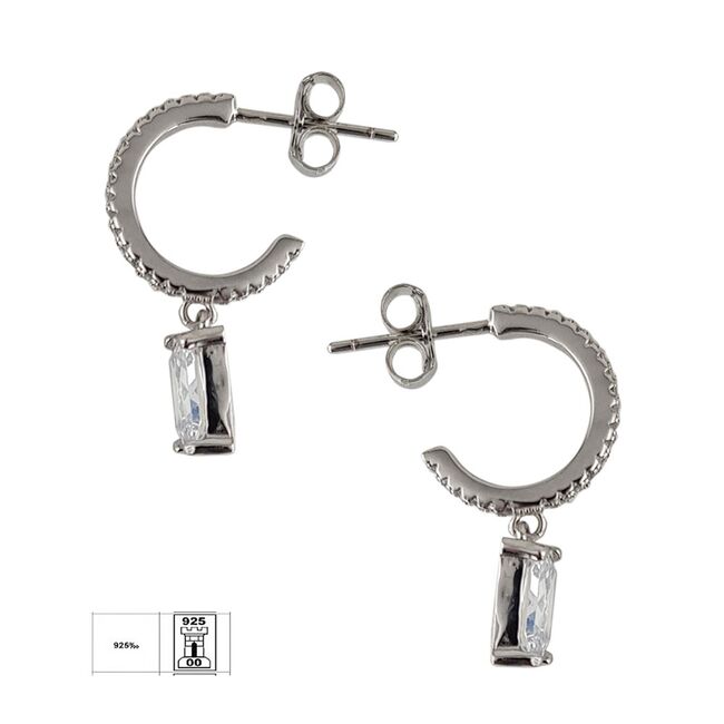 Cercei argint eleganti cu zirconiu  Thia