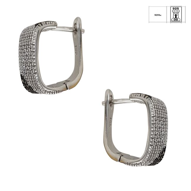 Cercei argint patrati cu zirconiu Thia