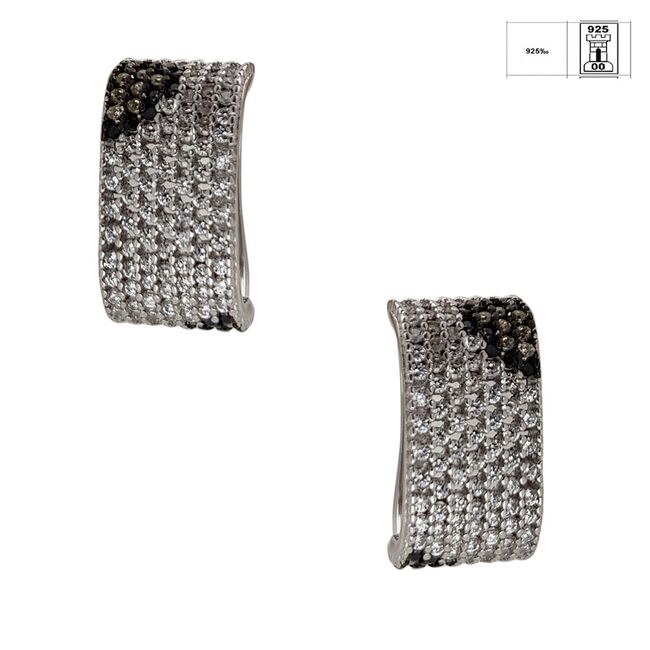 Cercei argint patrati cu zirconiu Thia