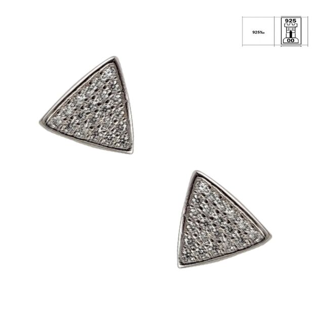Cercei argint triunghi Gianna