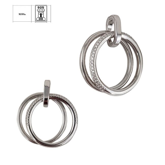 Pandantiv argint cercuri Thia