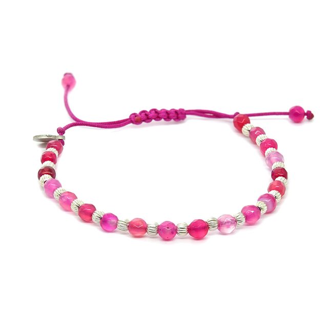 Bratara argint snur agate Thia