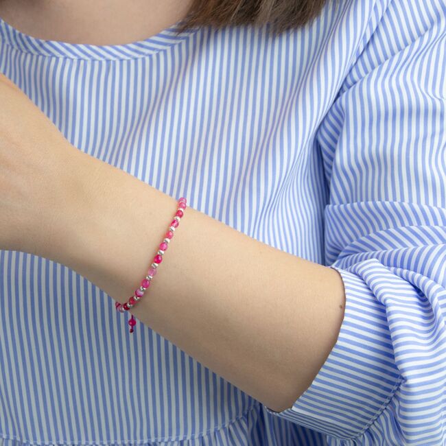 Bratara argint snur agate Thia