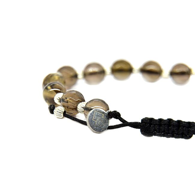 Bratara argint snur cuart fumuriu Thia