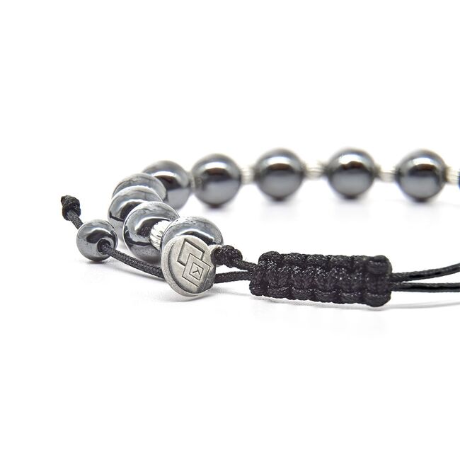 Bratara argint snur hematite Thia