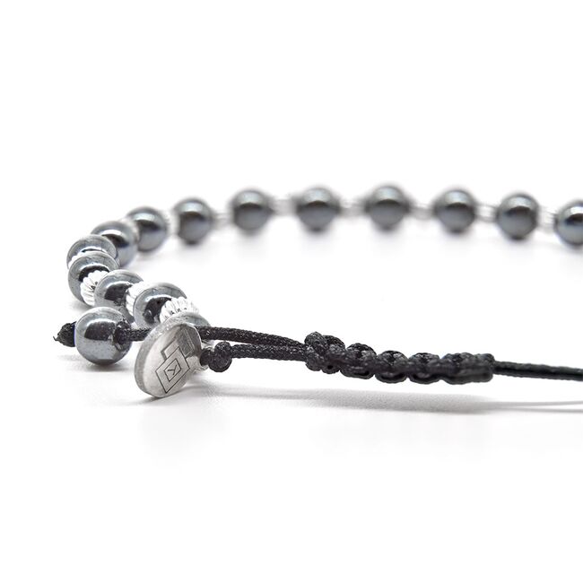 Bratara argint snur hematite Thia