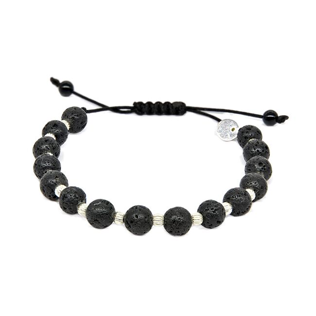 Bratara argint snur lava Thia