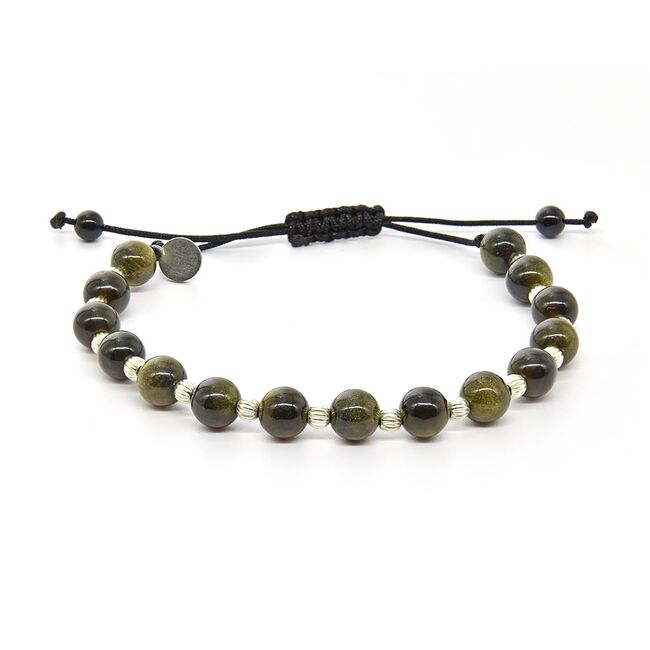 Bratara argint snur ochi de pisica Thia