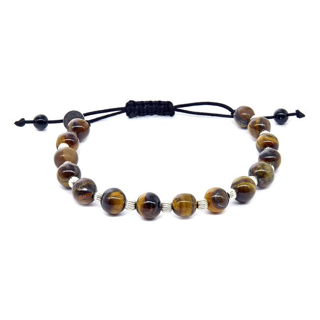 Bratara argint snur ochi de tigru Thia