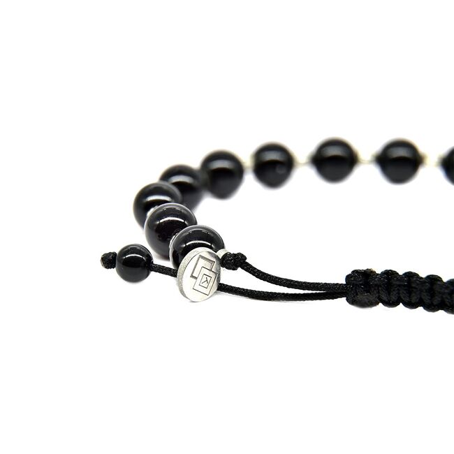 Bratara argint snur onix negru Thia