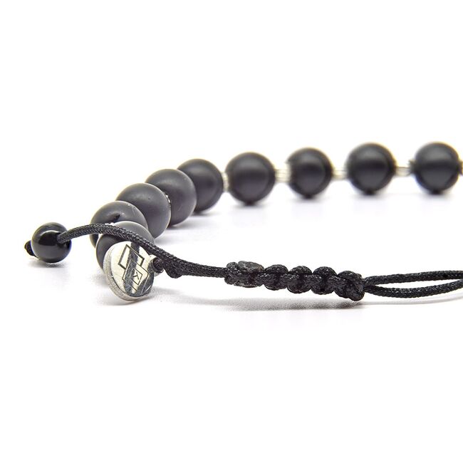 Bratara argint snur onix negru Thia