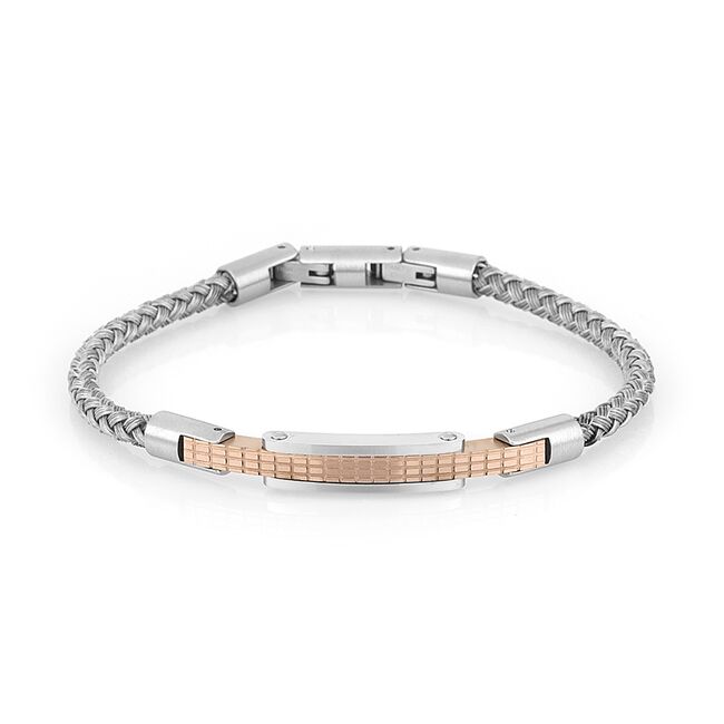 Bratara argintie, Daniel Klein, pentru barbati, din otel inoxidabil, DKJ.4.2170-1