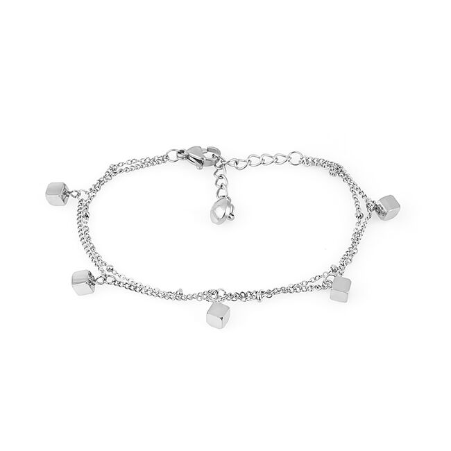 Bratara argintie, Daniel Klein, pentru dama, din otel inoxidabil, DKJ.3.1039-1