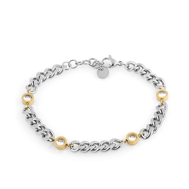 Bratara argintie, Freelook, pentru dama, din otel inoxidabil, FRJ.3.3071-4