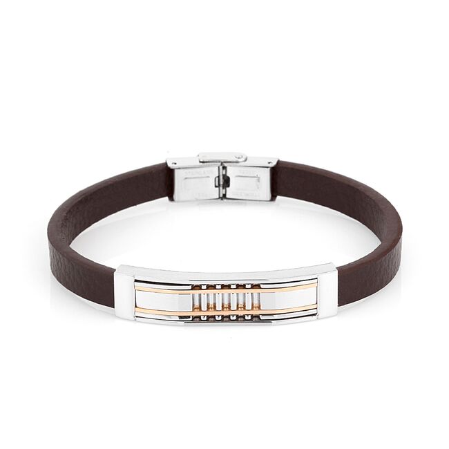 Bratara cafenie, Santa Barbara Polo, pentru barbati, din piele, SBJ.6.2045-2