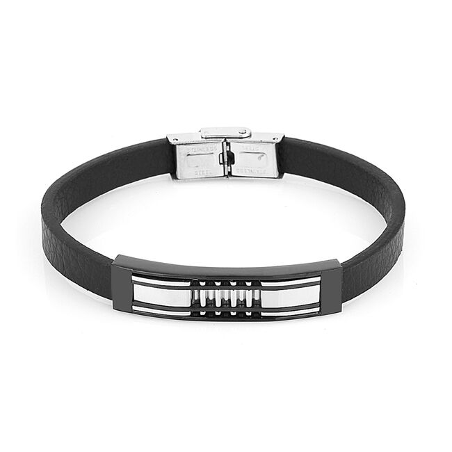 Bratara neagra, Santa Barbara Polo, pentru barbati, din piele, SBJ.6.2045-3