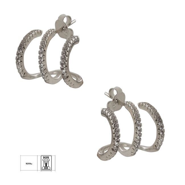 Cercei argint cu zirconiu Thia