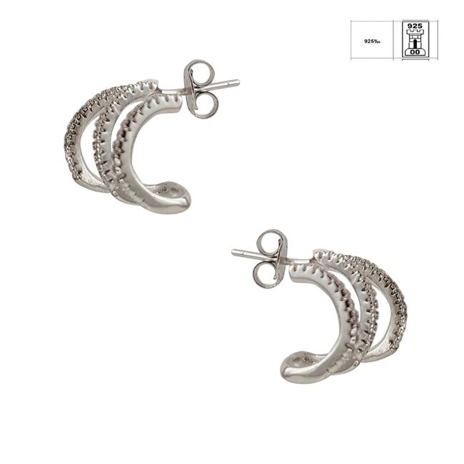 Cercei argint cu zirconiu Thia