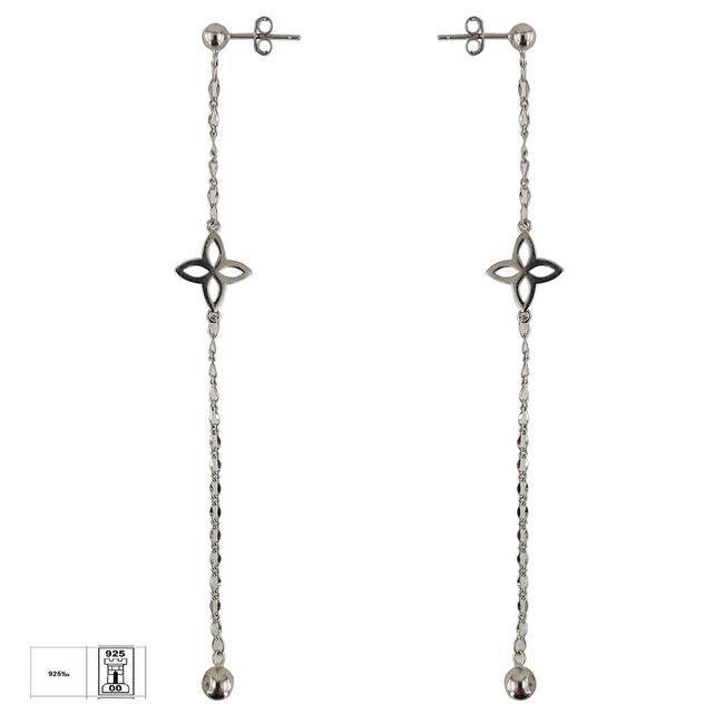 Cercei lungi argint Thia