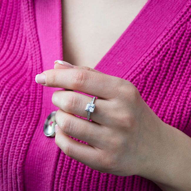 Inel argint logodna reglabil Roll