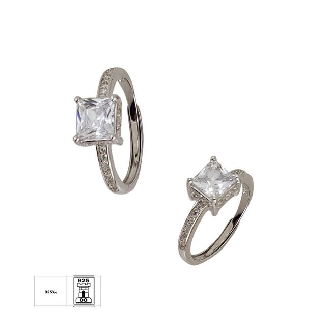 Inel argint logodna reglabil Roll