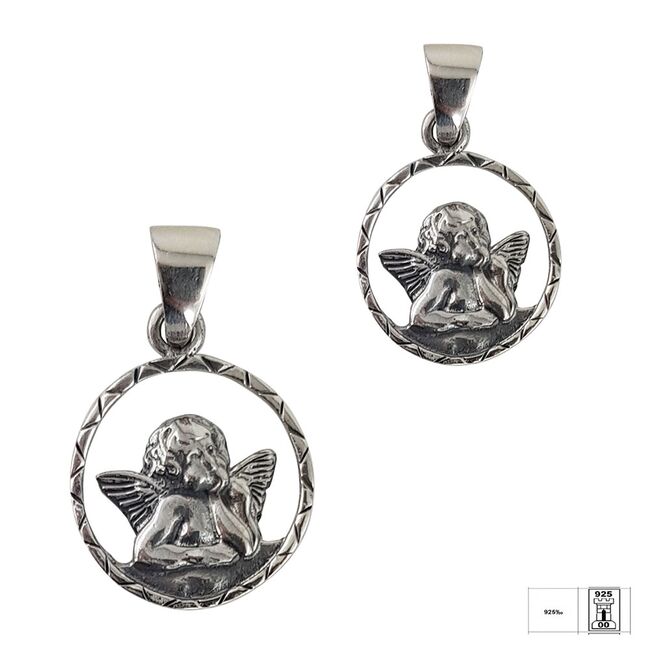 Pandantiv argint ingeras stilizat