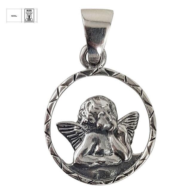 Pandantiv argint ingeras stilizat