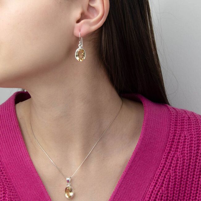 Set argint citrin Lydia