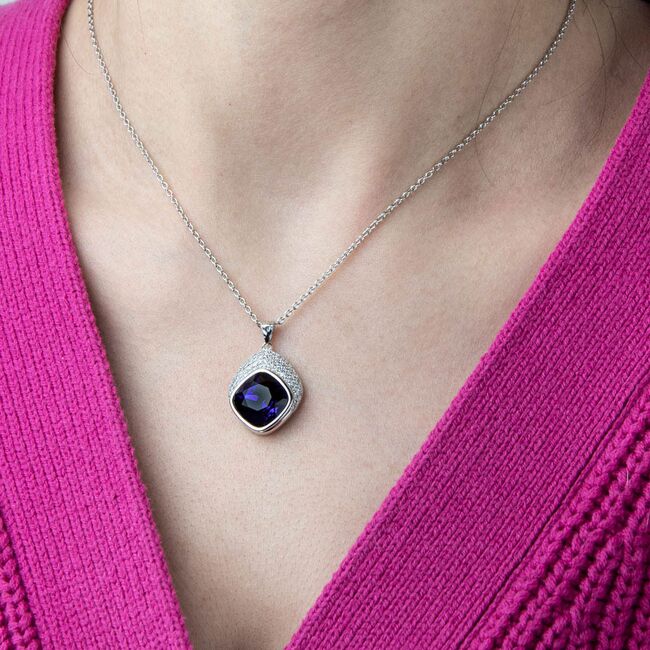 Lant argint elegant crystal mov Thia