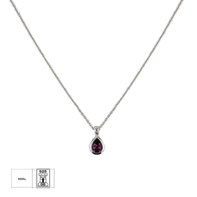 Lant argint lacrima zirconiu mov Thia