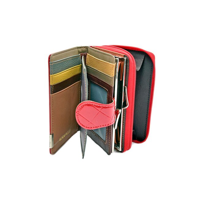 Portofel Angel Din Piele Naturala Rosu