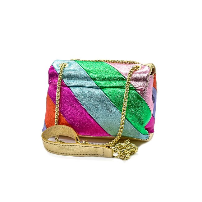 Poseta Loco Mini Din Piele Naturala Multicolor