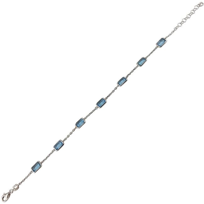 Bratara argint zirconii albastre Thia