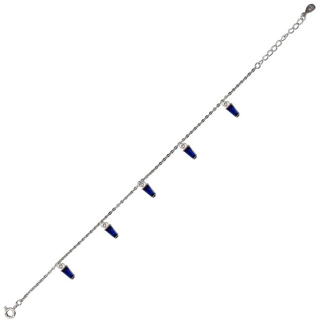 Bratara argint zirconii albastre Thia