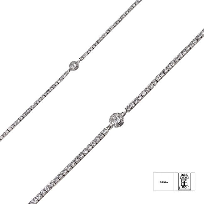 Bratara argint tennis eleganta Thia