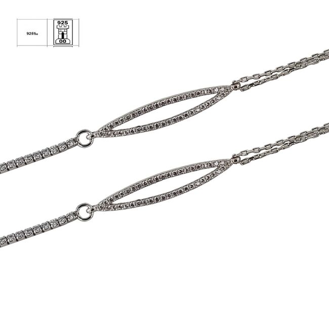 Bratara argint eleganta dubla Thia